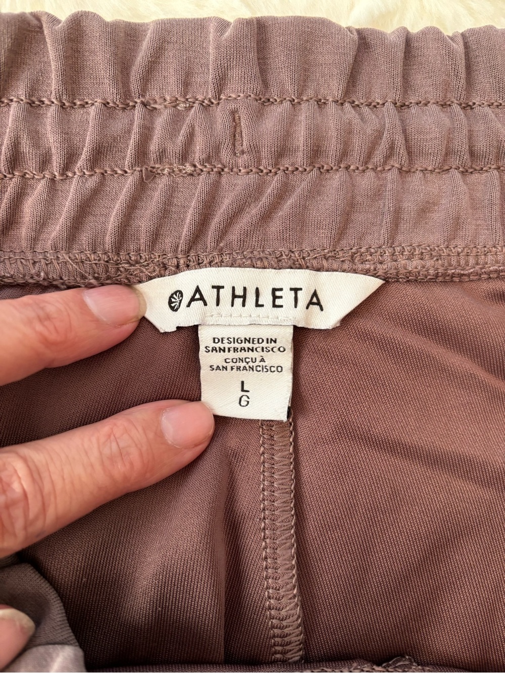 Athleta Seasoft Mid Rise Straight Pant in Dusty Mauve Women’s Large - Picture 2 of 2
